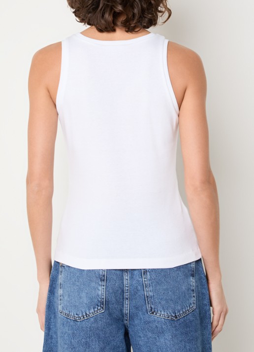 Claudia Sträter Tanktop met ronde hals - achterkant 3 wit