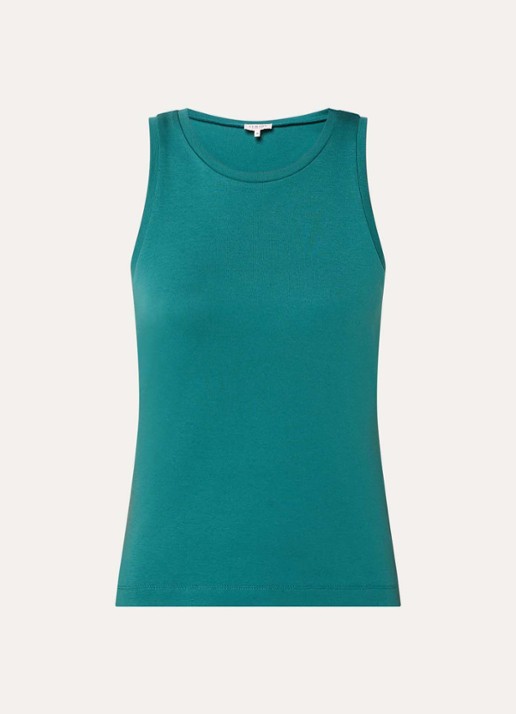 Claudia Sträter Tanktop met ronde hals - voorkant zeegroen