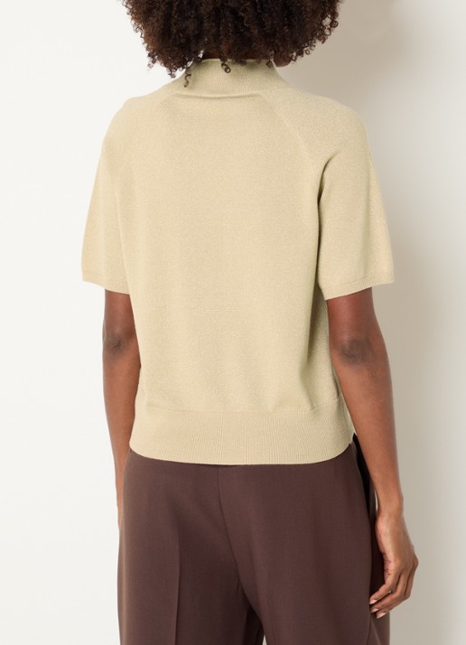 Claudia Sträter Top met metallic finish - achterkant 4 goud