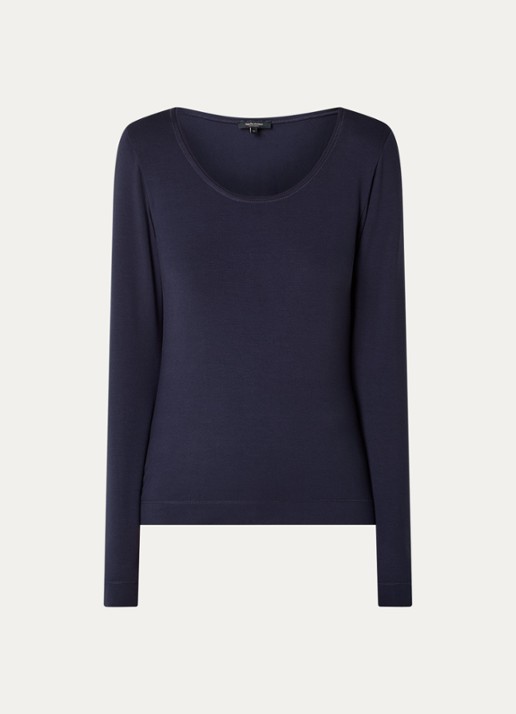 Claudia Sträter Top met ronde hals  - voorkant 3 donkerblauw