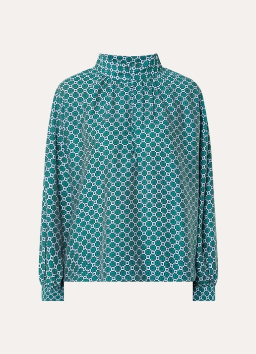Claudia Sträter Tuniek met print - voorkant groen