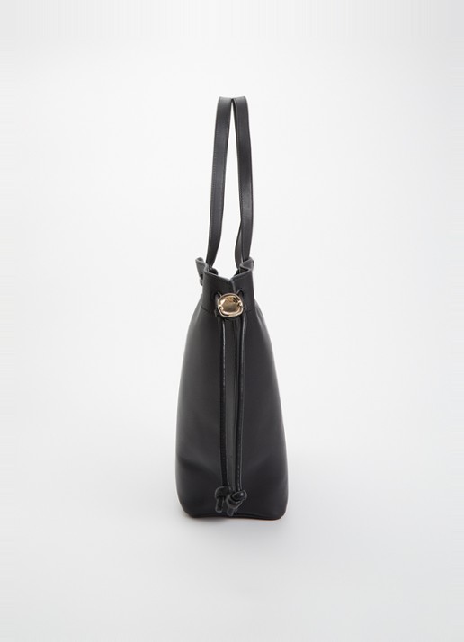 Claudie Pierlot Alban Major schoudertas van leer - detail 4 zwart