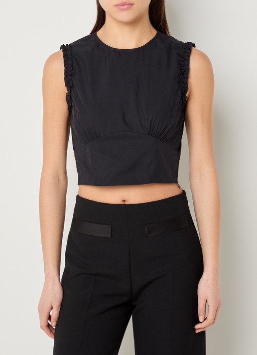 Claudie Pierlot Albina crop top met ruches