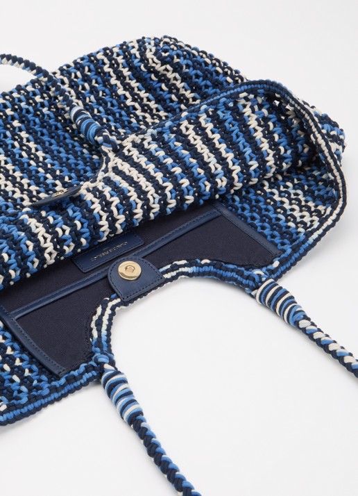 Claudie Pierlot Alienor shopper met print - detail 2 donkerblauw