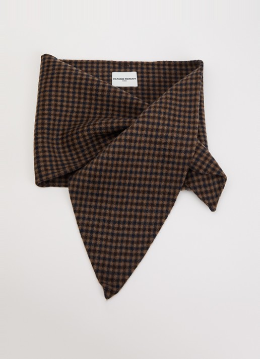 Claudie Pierlot Ambrebis sjaal met ruitdessin 110 x 25 cm