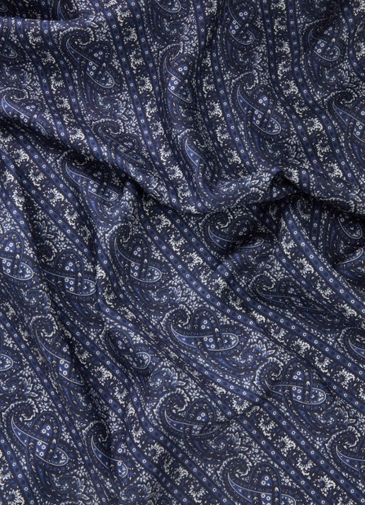 Claudie Pierlot Anorabandana sjaal met paisley dessin 67 x 67 cm - detail 3 blauw