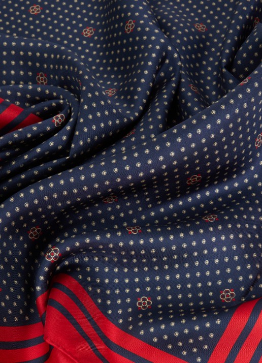 Claudie Pierlot Anoracravate sjaal van zijde 65 x 65 cm - detail 3 donkerblauw