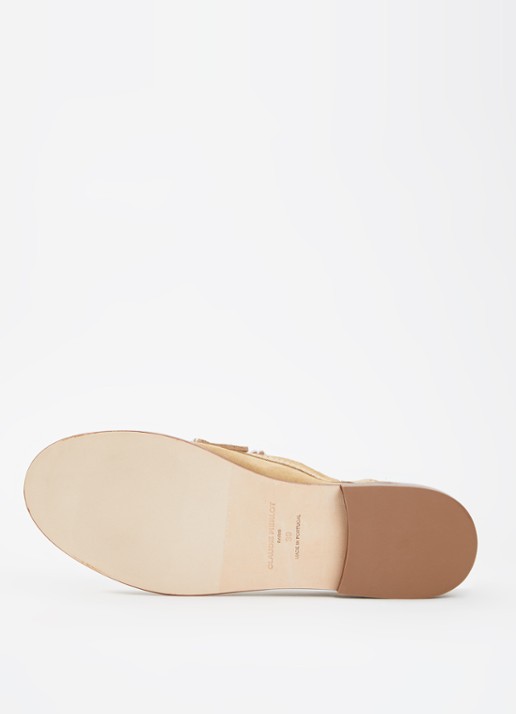 Claudie Pierlot Audy loafer van kalfssuède - detail 3 beige