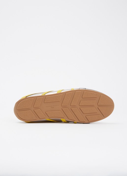 Claudie Pierlot Aureli sneaker van leer met metallic finish - detail 3 zilver