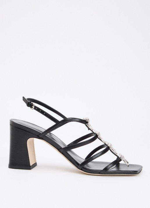 Claudie Pierlot Aurianne sandalette van schapenleer met strikdetail
