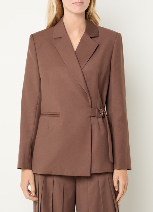 Claudie Pierlot Blazer in wolblend met ceintuur
