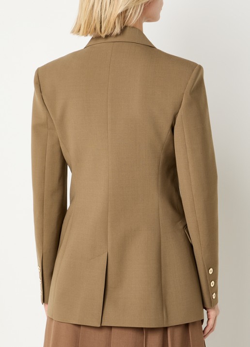 Claudie Pierlot Blazer in wolblend met klepzakken - achterkant camel