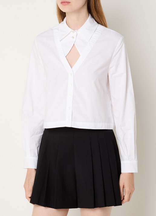 Claudie Pierlot Blouse met cut-out detail en imitatieparels