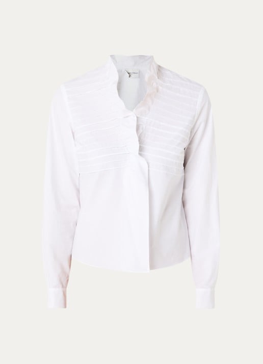 Claudie Pierlot Blouse met kraag - voorkant 2 wit