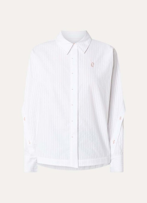 Claudie Pierlot Blouse met logoborduring - voorkant 2 wit