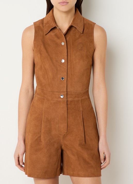 Claudie Pierlot Charline playsuit van geitensuède