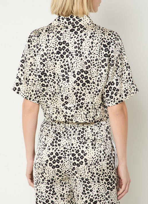 Claudie Pierlot Clair cropped tuniek met print - achterkant wit