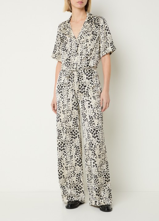 Claudie Pierlot Clair cropped tuniek met print - voorkant 4 wit