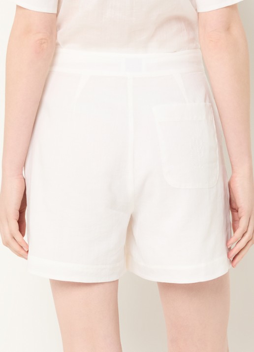 Claudie Pierlot Claire high waist loose fit korte broek met borduring