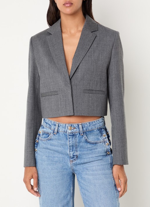 Claudie Pierlot Cropped blazer met paspelzakken
