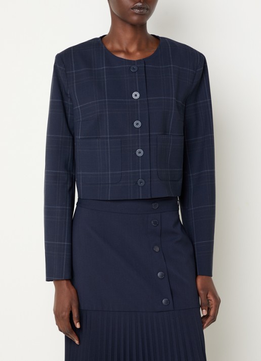 Claudie Pierlot Cropped blazer met ruitdessin