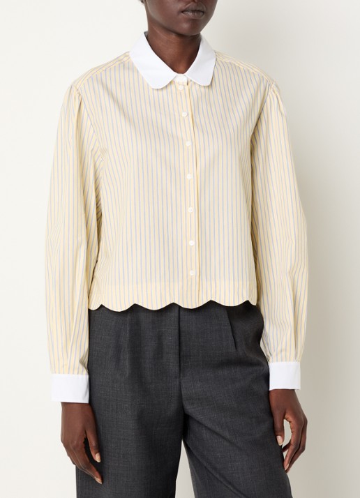 Claudie Pierlot Cropped blouse met streepprint