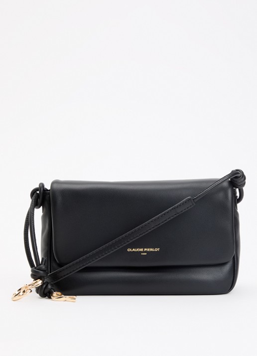 Claudie Pierlot Crossbodytas van lamsleer met logo
