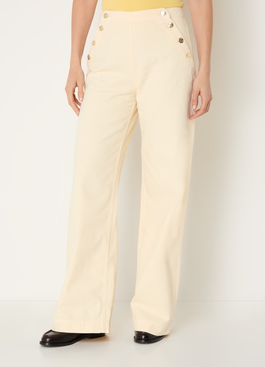 Claudie Pierlot Denise high waist straight leg jeans met gekleurde wassing