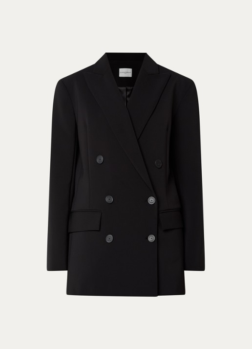 Claudie Pierlot Double-breasted blazer met schoudervulling - voorkant zwart