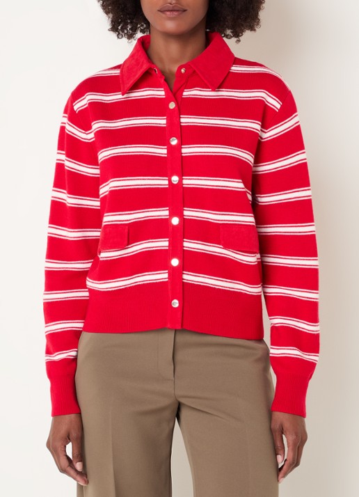 Claudie Pierlot Fijngebreid vest met streepprint