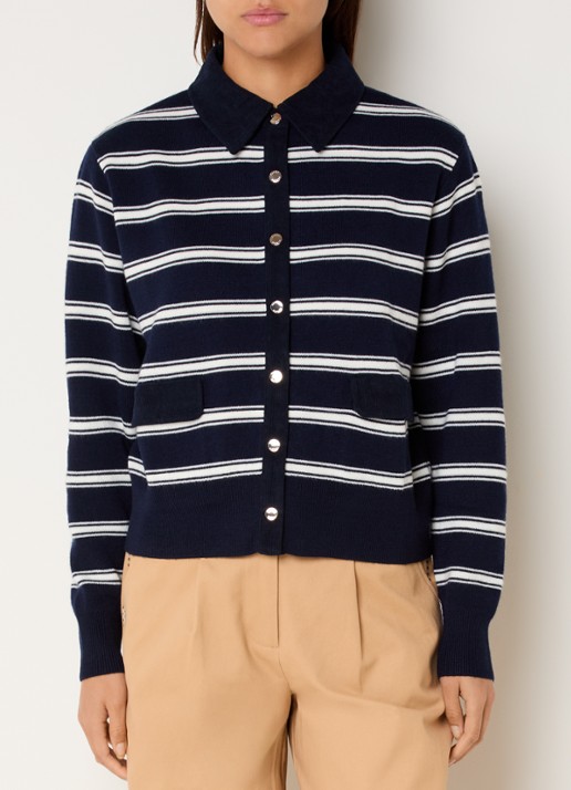 Claudie Pierlot Fijngebreid vest met streepprint