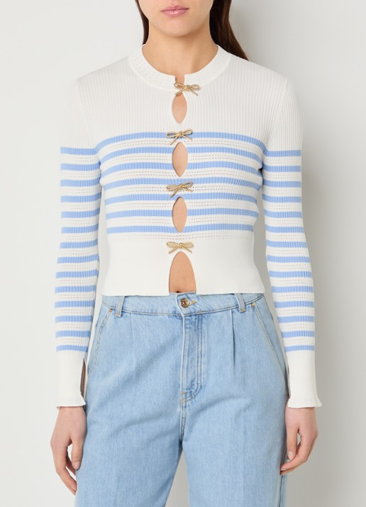 Claudie Pierlot Fijngebreide top met streepprint en cut-out detail