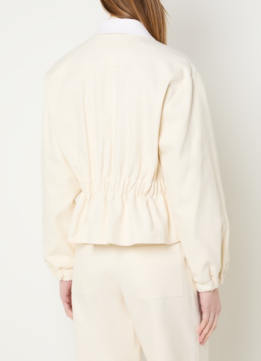 Claudie Pierlot Gallo jack met klepzakken - achterkant 3 creme