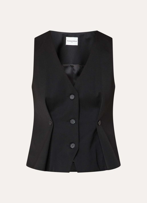 Claudie Pierlot Gilet in wolblend - voorkant 3 zwart