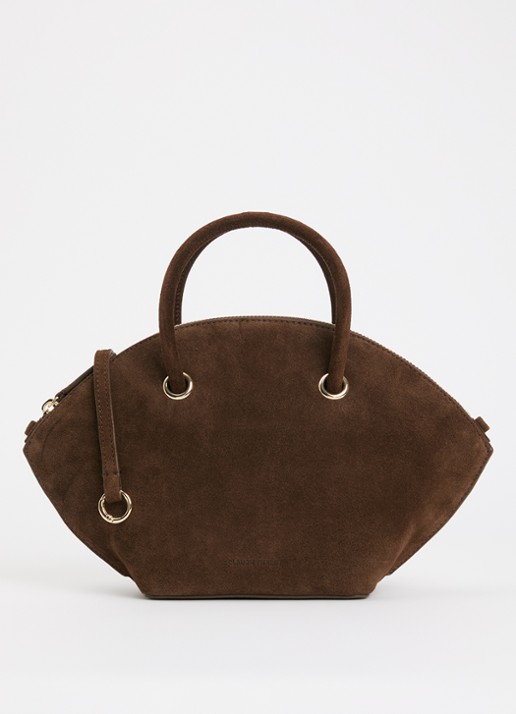 Claudie Pierlot Grelot crossbodytas van suède en verstelbare schouderriem