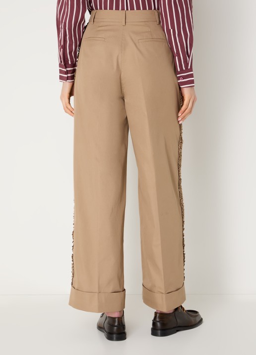 Claudie Pierlot High waist loose fit pantalon met steekzakken - achterkant 3 camel