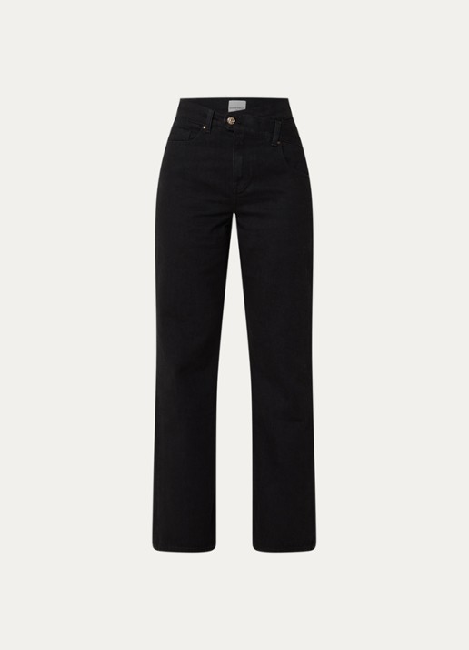 Claudie Pierlot High waist straight fit jeans met gekleurde wassing
