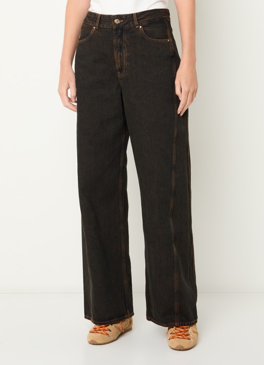Claudie Pierlot High waist straight leg jeans met gekleurde wassing