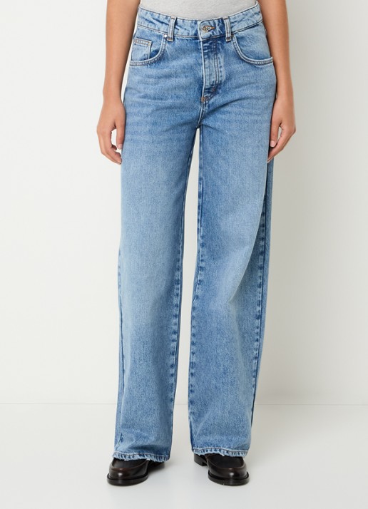 Claudie Pierlot High waist straight leg jeans met lichte wassing
