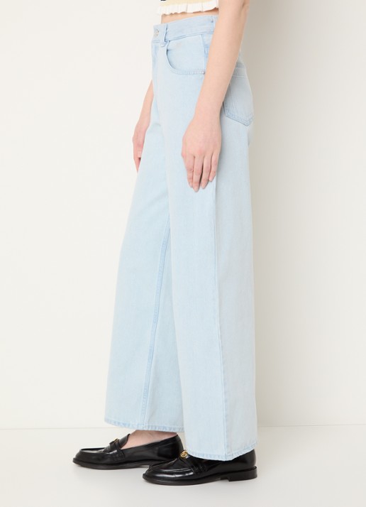 Claudie Pierlot High waist straight leg jeans met lichte wassing - detail 5 indigo