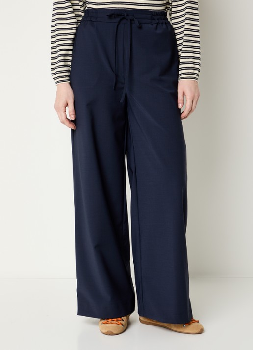 Claudie Pierlot High waist wide fit chino met steekzakken