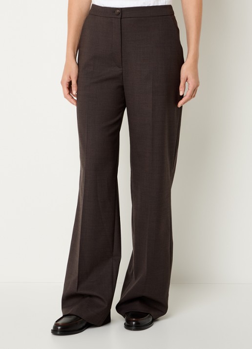Claudie Pierlot High waist wide fit pantalon in wolblend
