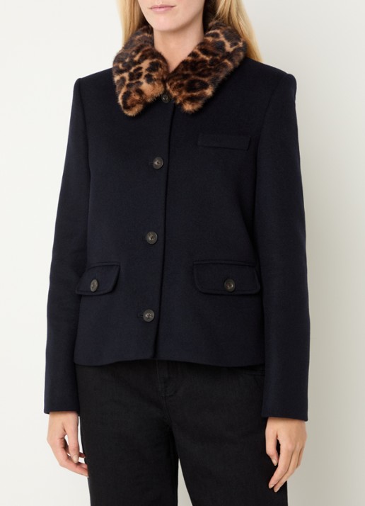 Claudie Pierlot Jack in wolblend met steekzakken