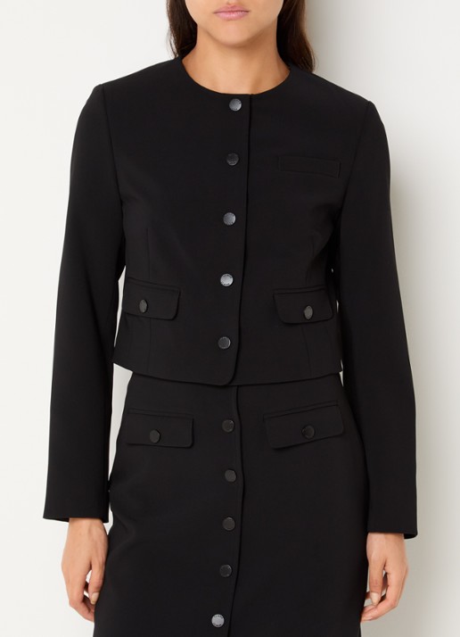 Claudie Pierlot Jack met opgestikte zakken - detail zwart