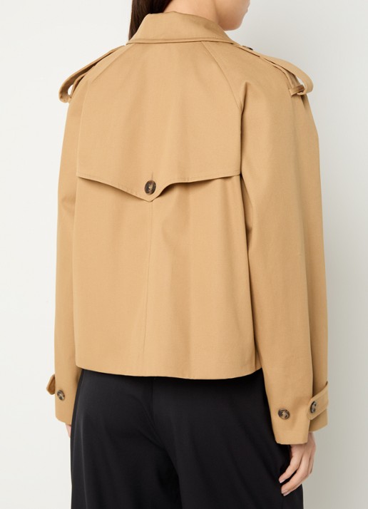 Claudie Pierlot Jack met steekzakken - achterkant camel