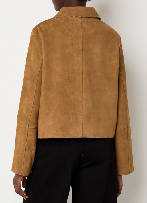 Claudie Pierlot Jack van geitenleer met klepzakken - achterkant cognac