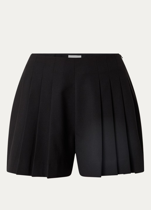 Claudie Pierlot Korte broek met plooien - voorkant 2 zwart