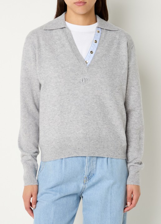 Claudie Pierlot Maloute fijngebreide pullover in kasjmierblend