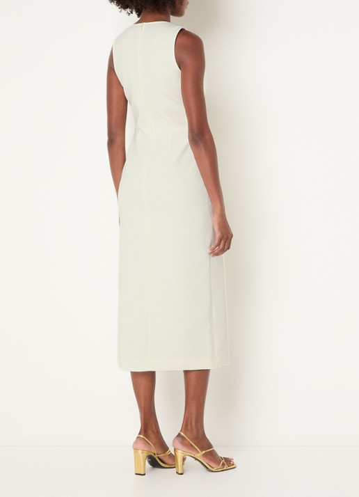 Claudie Pierlot Maxi blazerjurk met split - achterkant 3 gebroken wit