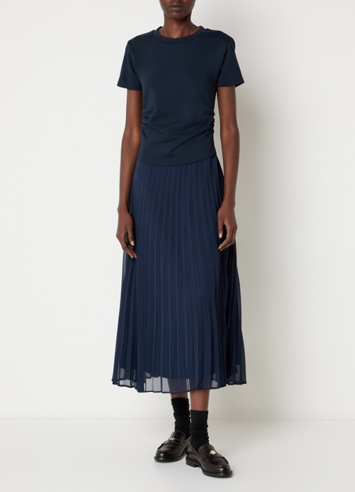 Claudie Pierlot Maxi jurk met plooidetail en ruches